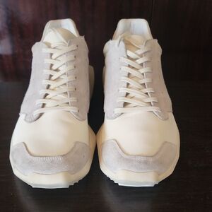 Rick Owens x Adidas Tech Running Men's Cream and Gray Casual Sneakers